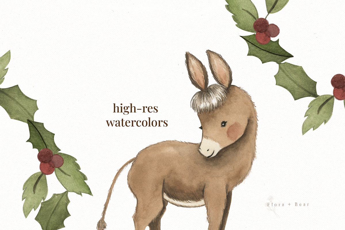Holy Night - Nativity Scene, an Animal Illustration by Flora+Bear (Photo 9 of 11)