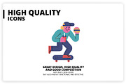 36 Skateboarding Elements x2 Styles, a Graphic by monkik (Thumbnail 25 of 25)