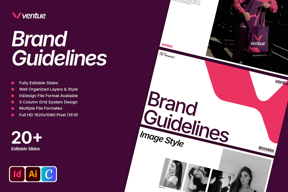 Ventue - Brand Guidelines, a Branding & Logo Template by Templeste (Photo 2 of 7)