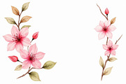 Romantic Pink Floral Clipart, an Illustration by jahid234 (Thumbnail 11 of 11)