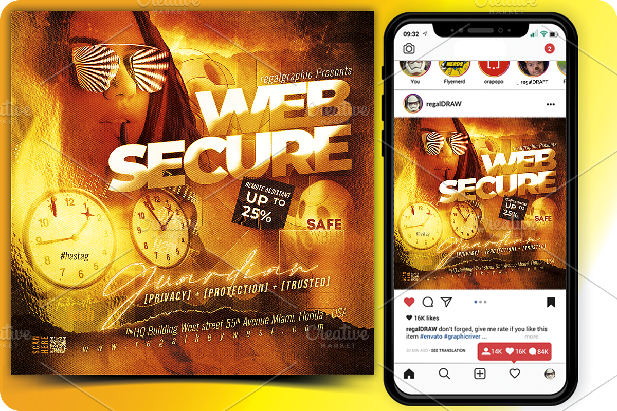 Web Security Commerce Flyer Template, a Flyer Template by regalDRAW (Photo 3 of 3)