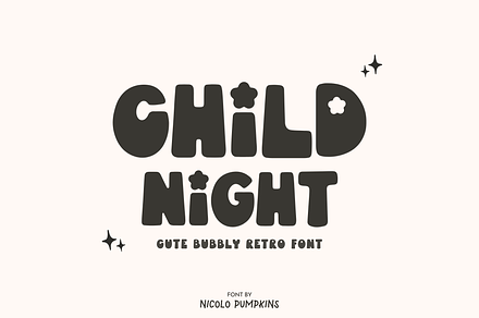 Child Night Font, a Font by Nicolo Pumpkins