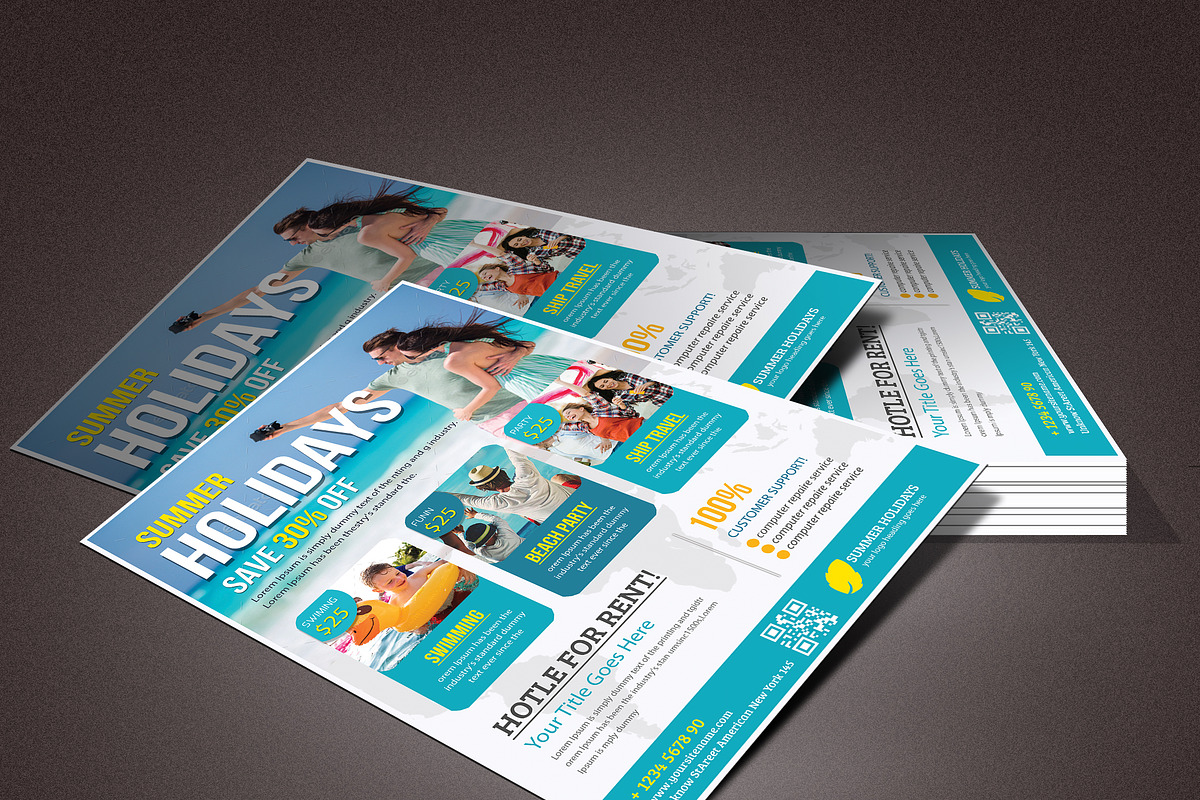 Summer Holidays Flyer, a Flyer Template by TheGraphicsWorld (Photo 3 of 3)