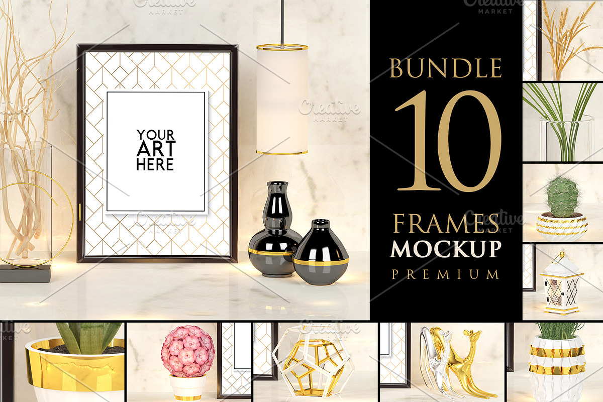 Bundle 10 frames - Mockup Premium, a Mockup by Milan Mockup (Photo 1 of 11)
