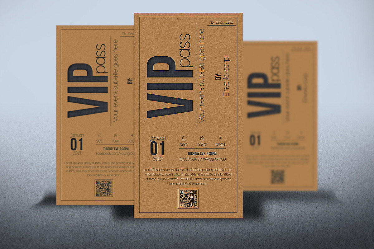 Multipurpose VIP PASS card, a Card Template by Tzochko