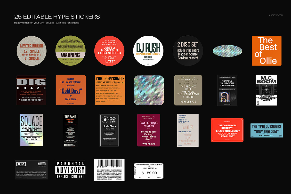 Vinyl Record Mockup Bundle, a Merchandise Mockup by creatsy5 (Photo 21 of 28)