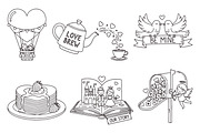 Whimsical Valentine's Day Clipart Se, a Decorative Illustration by T-shirt Pond (Thumbnail 2 of 7)