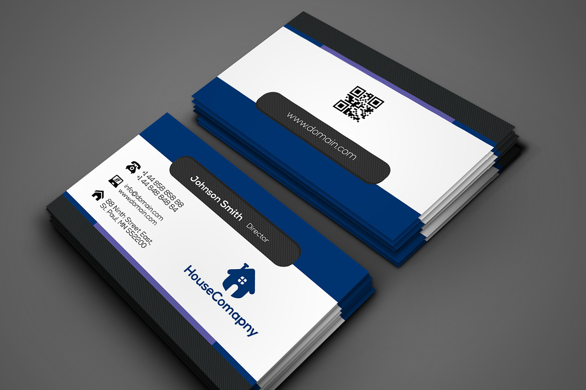Corporate Business Card, a Business Card Template by Sajida Salim (Photo 1 of 2)