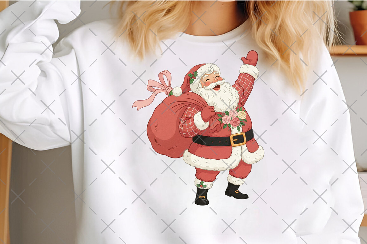 Faux Embroidery Joyful Santa Claus, an Illustration by Craft Nest (Photo 5 of 6)