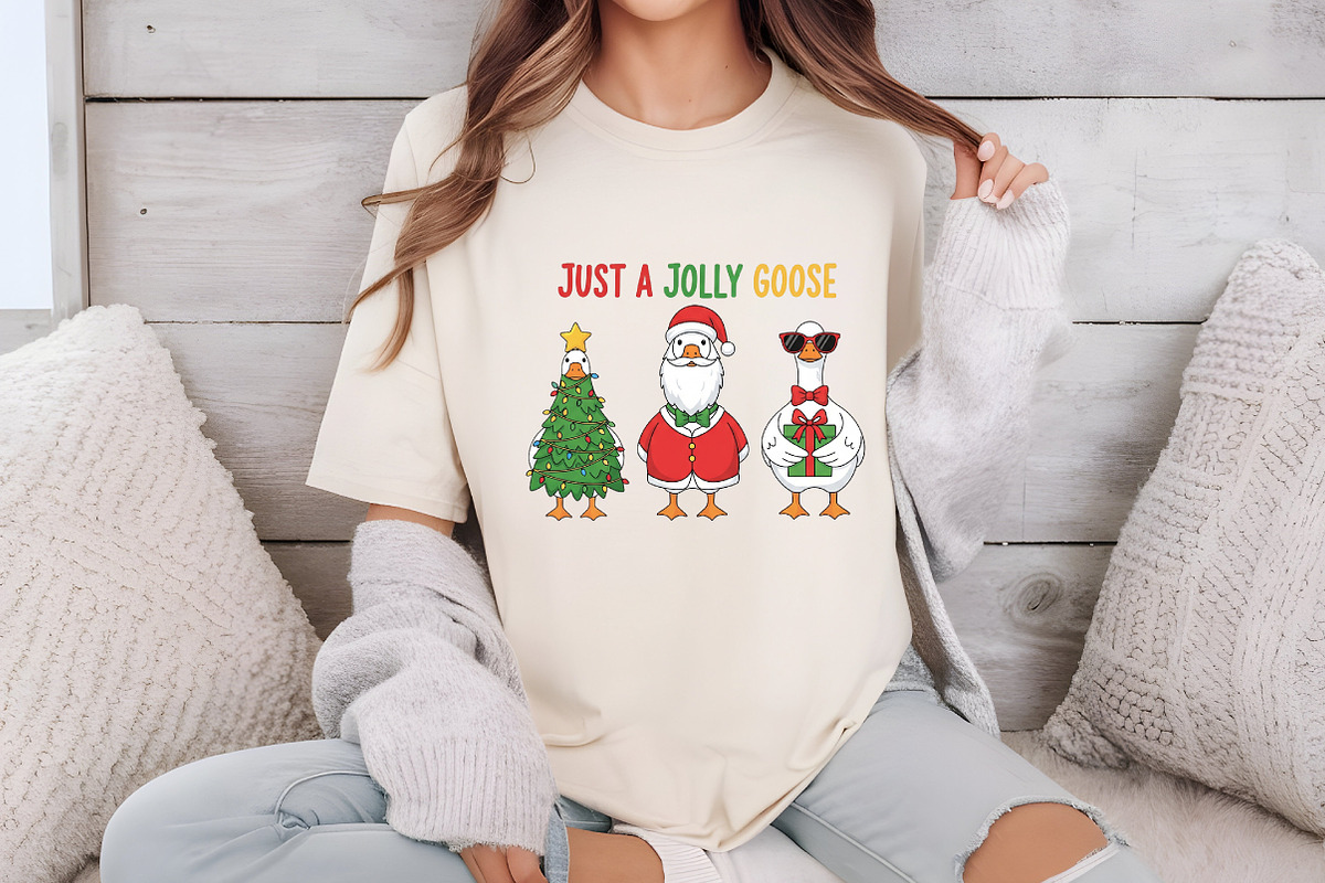 Just a Jolly Goose,Christmas Goose P, an Illustration by Libby Wishes (Photo 6 of 6)
