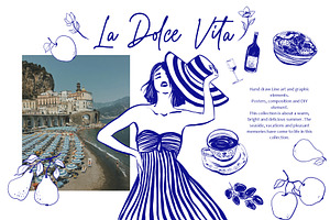 La Dolce Vita. Hand Draw Art.