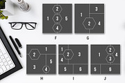 10 Square Photo Collage Templates, a Templates & Theme by DickyJiang Illustrations (Thumbnail 3 of 4)