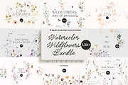 Watercolor Wildflowers Bundle, a Decorative Illustration by Lana Elanor (Thumbnail 1 of 9)