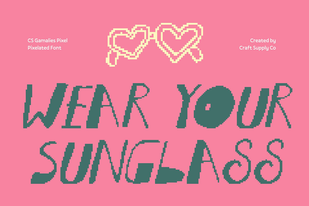 CS Gamalies Pixel, a Handwritten Font by Craft Supply Co. (Photo 4 of 8)