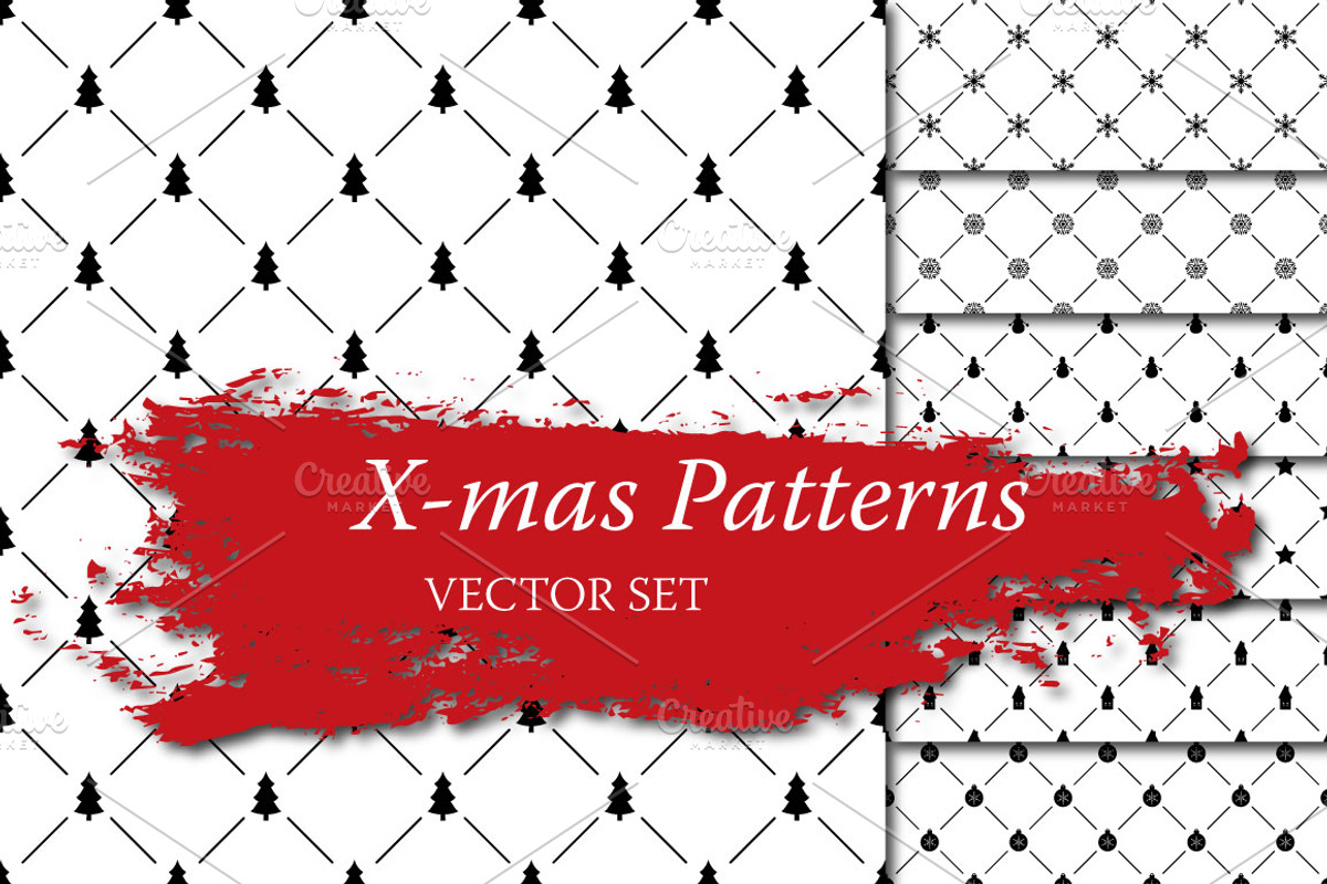 7 Christmas Simple Patterns, a Pattern Graphic by Sunny Design (Photo 1 of 4)