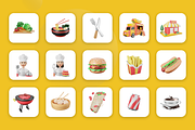 3D Animated Food Icons, a Food & Drink 3D Model by Flat Icons (Thumbnail 3 of 5)
