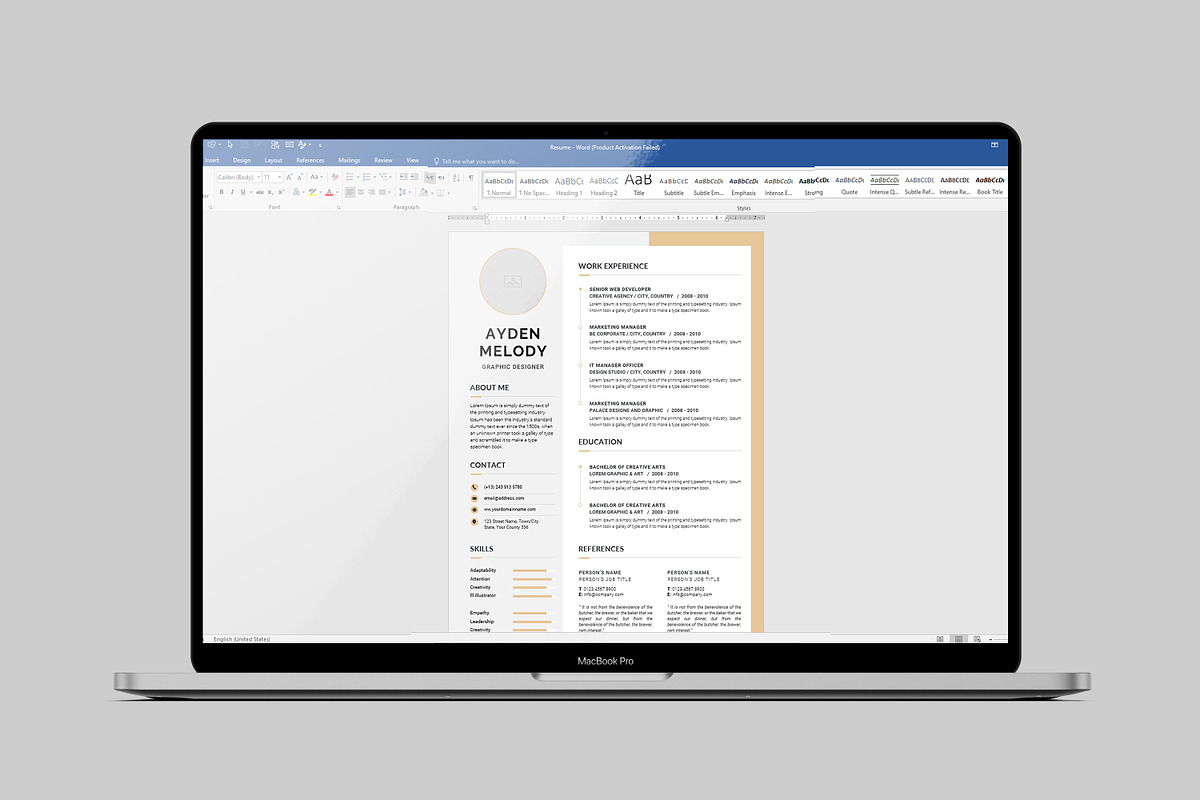 Resume/CV, a Resume Template by Brochure-Market (Photo 3 of 3)