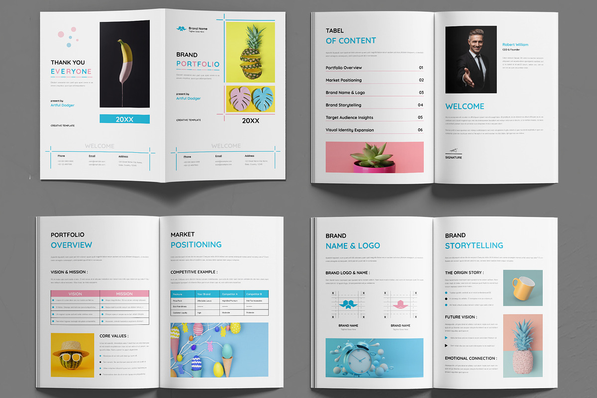 Brand Portfolio Template Layout, a Brochure Template by MightyDesign (Photo 2 of 6)