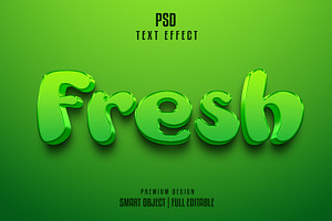 Fresh 3d Text Effect