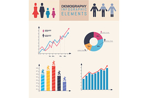 Demography Chart Symbol Set