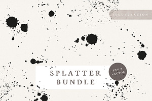 SPLATTER BUNDLE / Png Vector Files