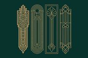 Art Deco 17 Vertical Panels, a Decorative Illustration by Stanislav Kharchevskyi (Thumbnail 3 of 4)