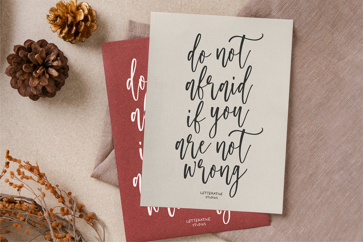 Raspberry Smash - Calligraphy Font, a Script Font by Letterative Studio (Photo 2 of 6)