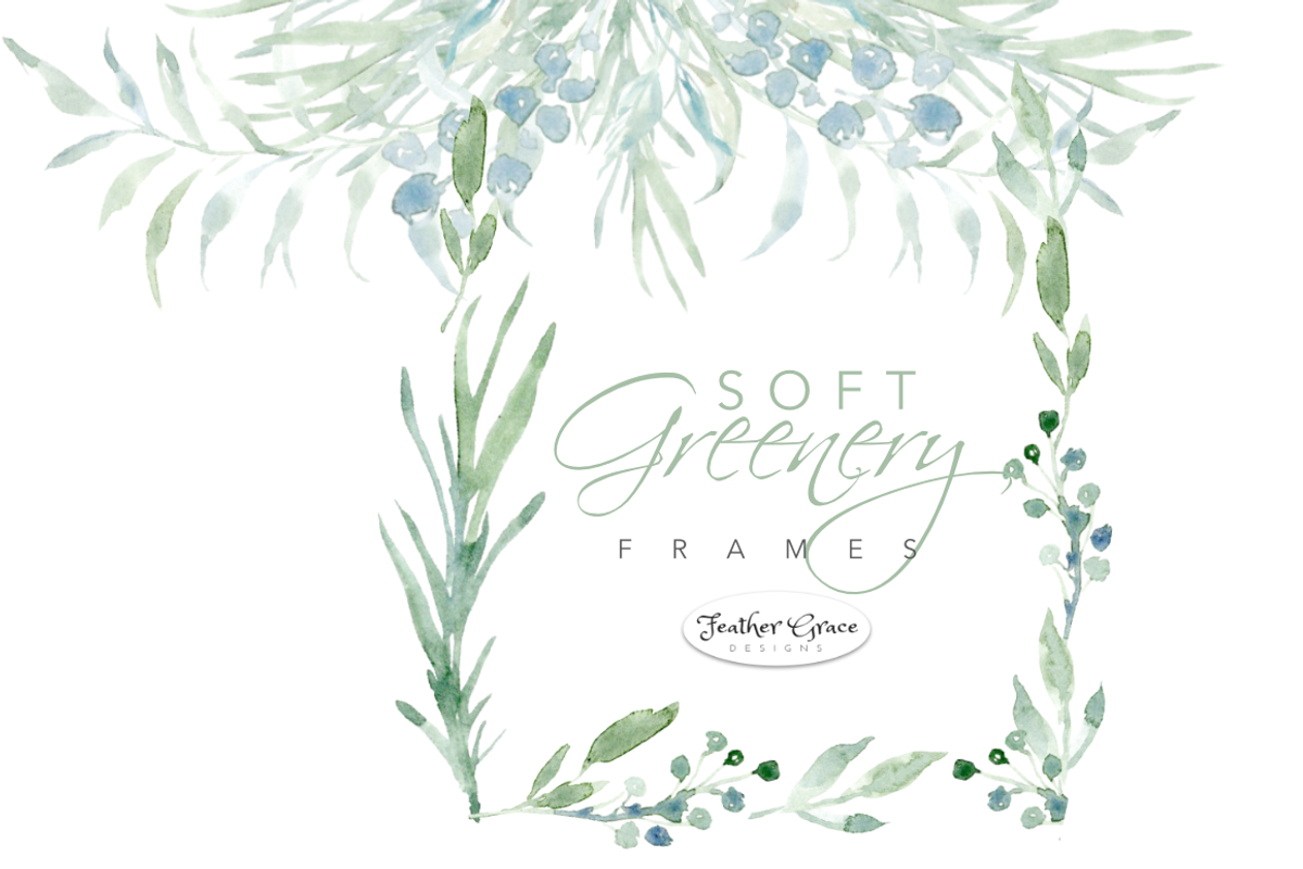Watercolor Greenery & Wreaths, an Illustration by Feather Grace Designs (Photo 2 of 11)
