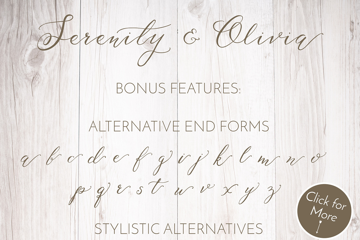 Serenity & Olivia Calligraphy Font, a Script Font by Fine Art Design Studio (Photo 12 of 19)