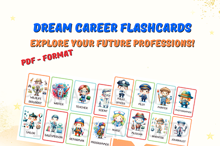 Occupation Flashcards for Kids: Disc, a Card Template by John_Walker