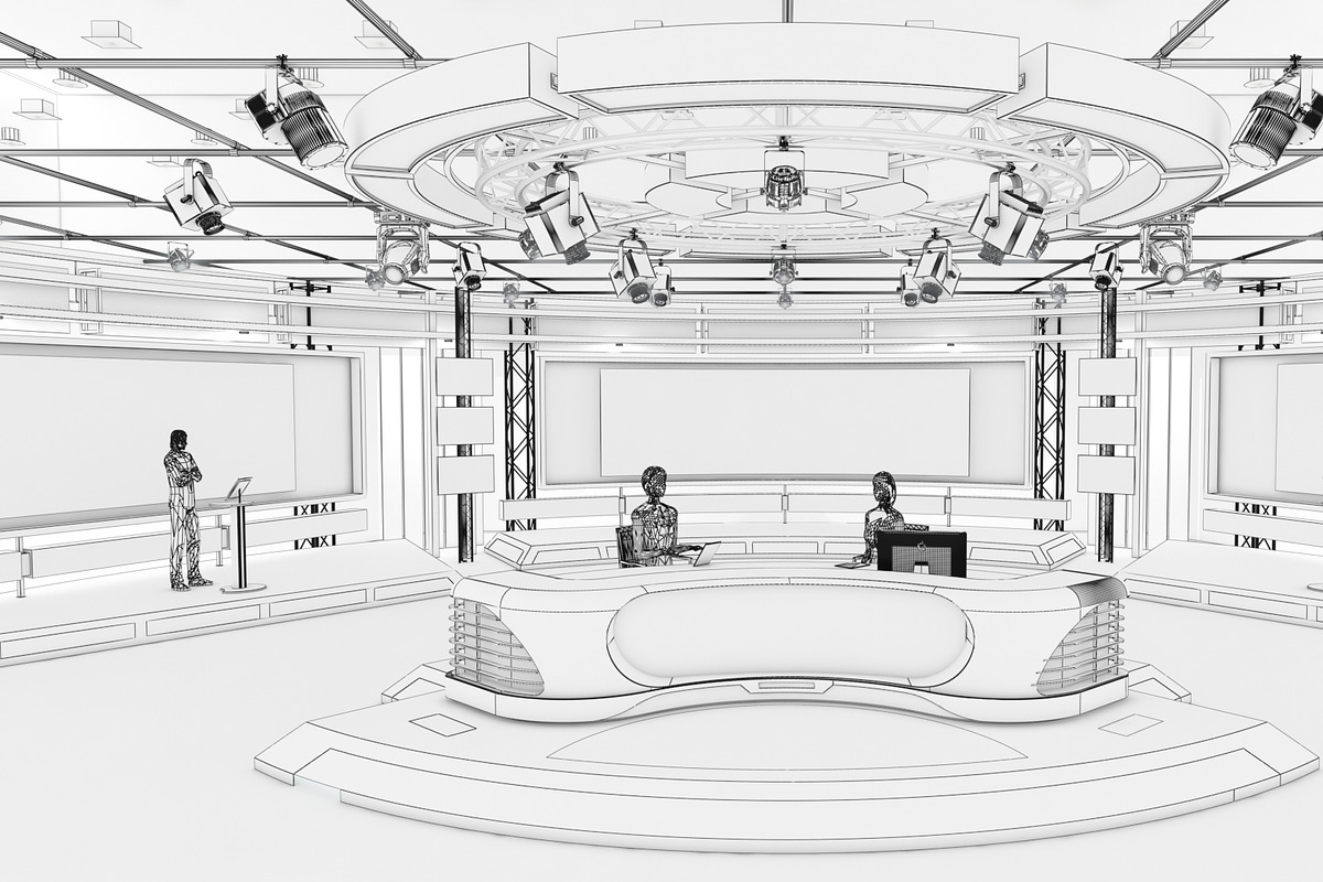 TV Studio Collection Vol 6 - 2 PCS, an Architecture 3D Model by akerStudio (Photo 20 of 98)