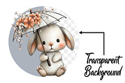 Watercolor Bunny Clipart, an Illustration by Pixels.Craft (Thumbnail 2 of 6)