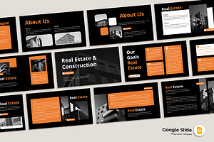 Real Estate - Google Slides, a Presentation Template by Iqsiart Studio