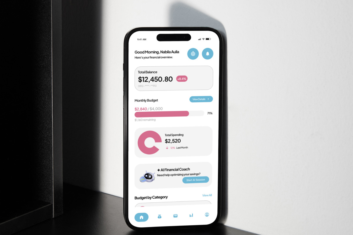 Finly Digital Financial Coach AI App, an App Template by productype1 (Photo 5 of 5)