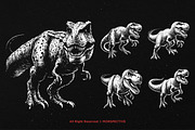 10 Bundle Dark Art T-Rex Dinosaur, an Illustration by Morspective (Thumbnail 5 of 7)