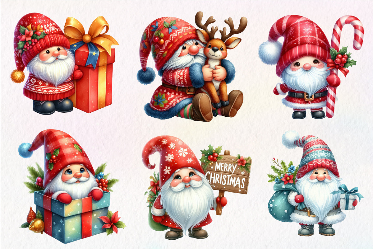 Cute Christmas Gnome Sublimation, an Illustration by Dream Creation (Photo 4 of 7)