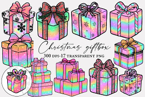 Christmas giftbox clipart, an Illustration by Designworld