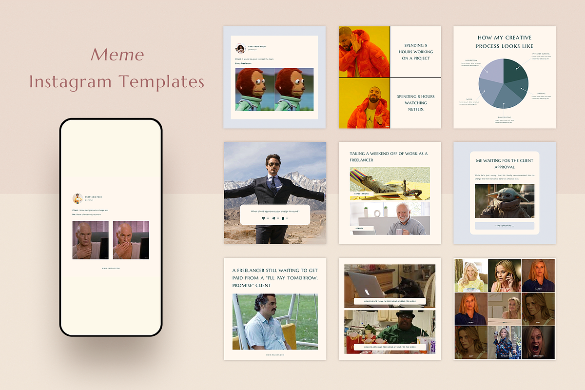 Meme Instagram Templates, a Social Media Template by Ralony (Photo 1 of 7)