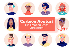 Cartoon People Avatars, an Emoji Icon by alexdndz