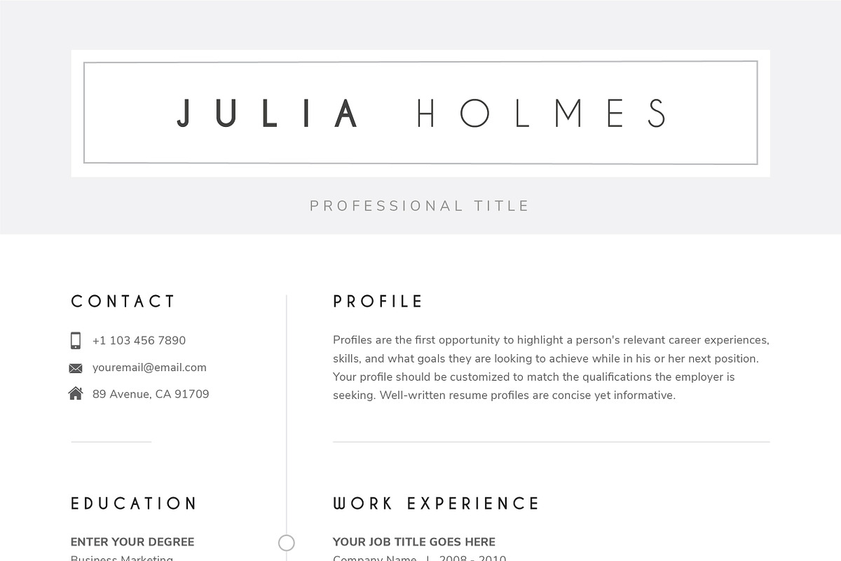 Resume Template & Cover Letter, a Resume Template by DemeDesign (Photo 7 of 7)