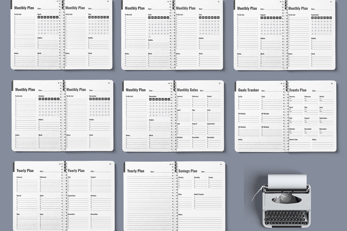 Journal Planner Design Template, a Stationery Template by MightyDesign (Photo 3 of 6)