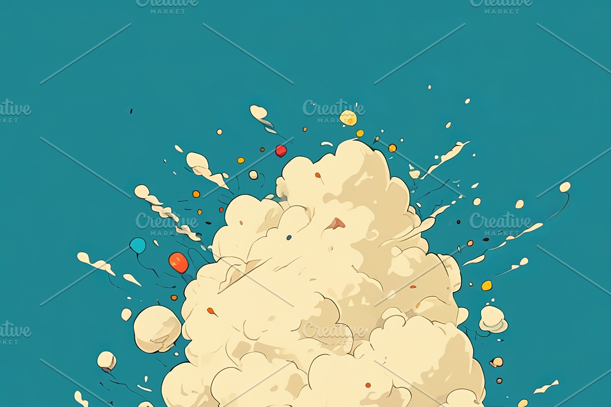 Vibrant explosion of colorful balloons in artistic abstract design, an Illustration by AS photostudio