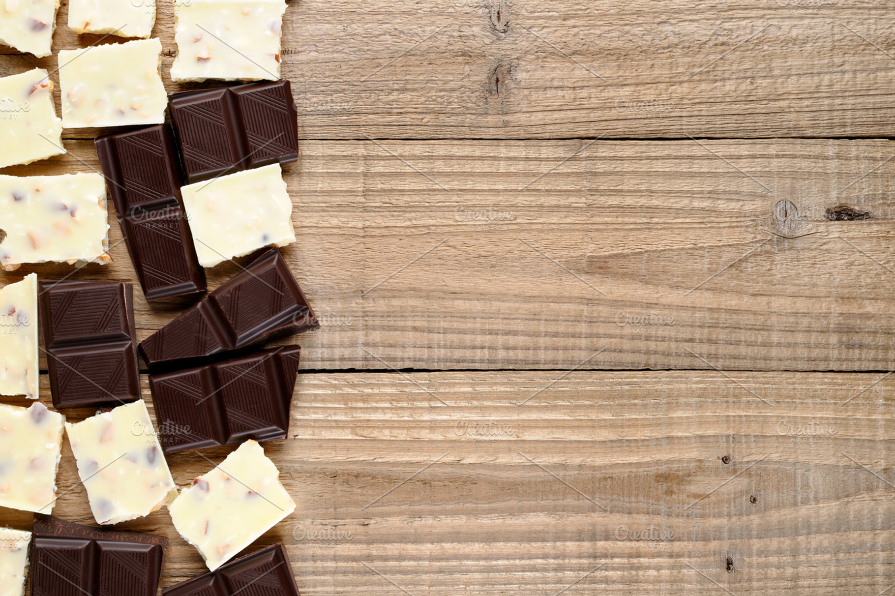 Chocolate pieces stock photo containing chocolate and candy