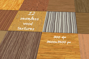 12 seamless wood textures
