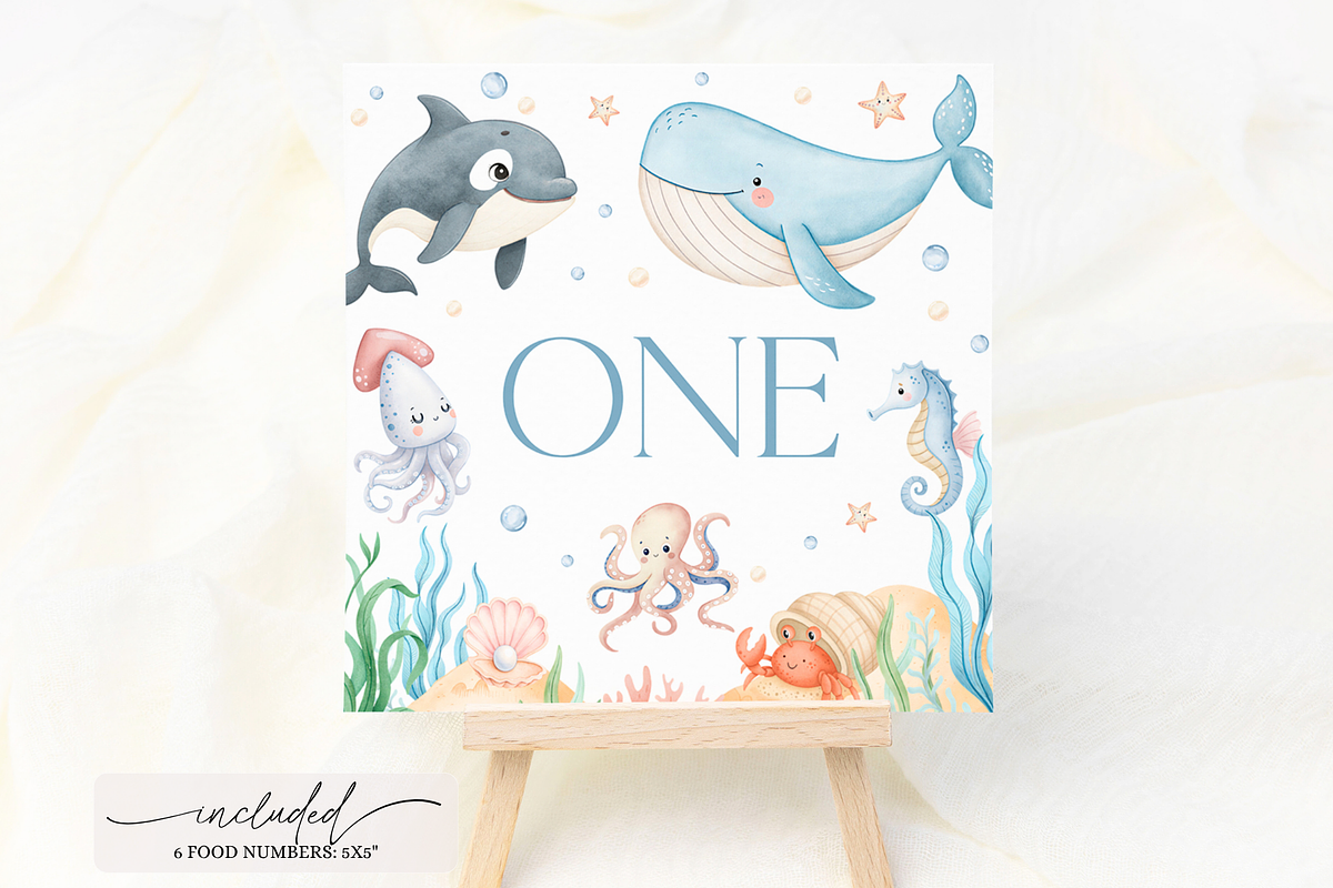 Ocean Baby Shower Activity Set, a Templates & Theme by VeliusCreativeStudio (Photo 5 of 6)
