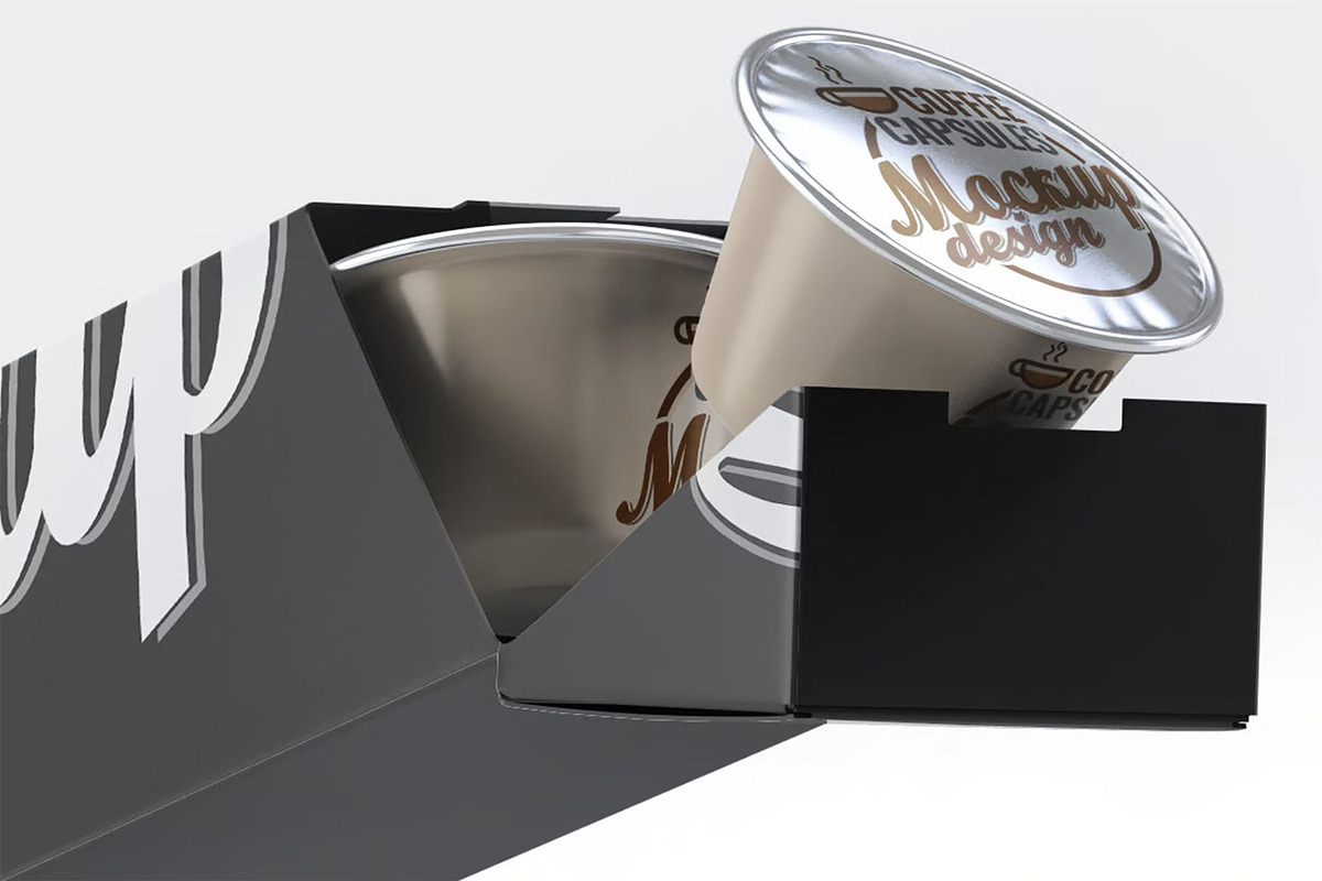 Coffee Capsules Mockup, an Advertising Mockup by Hubzway (Photo 5 of 8)