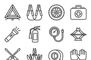 39 Car Essentials Icon Set, an Outline Icon by adenpinkstore (Thumbnail 1 of 17)