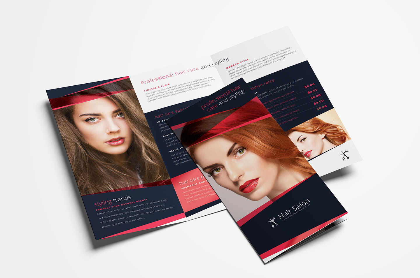 Hair Salon Trifold Brochure Template, a Brochure Template by BrandPacks