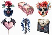 Sepia Coquette Halloween Clipart, an Illustration by Craft Nest (Thumbnail 3 of 6)