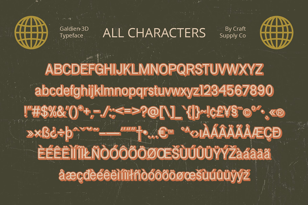 Galdien 3D, a Sans Serif Font by Craft Supply Co. (Photo 8 of 8)